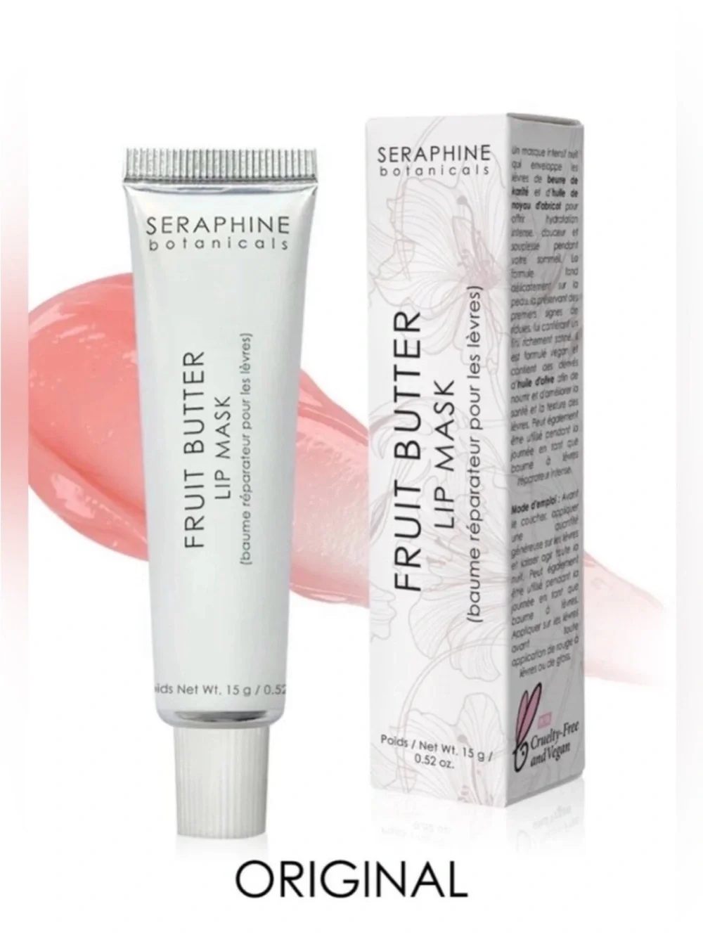 Seraphine Tea + Rose Satin Blush & Fruit Butter Lip Mask - Brand New in Box(NIB)